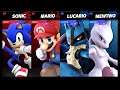 Super Smash Bros Ultimate Amiibo Fights  – Request #19415 Sonic & Mario vs Lucario & Mewtwo
