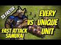 FAST ATTACK SAMURAI vs EVERY UNIQUE UNIT | AoE II: Definitive Edition