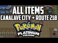 EVERY Item in Canalave City & Route 218 - Pokémon Platinum