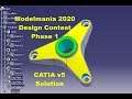 How to create a mechanical part using CATIA Part Design 58 Modelmania 2020 contest Phase 1