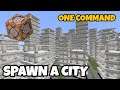 How to Spawn A City Using Commands in Minecraft!!