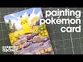 Pikachu lang thang trên cánh đồng hoa! | PAINTING POKÉMON CARD #03