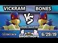 Short Hops 3 - Vickram (Falco) Vs. Bones (Falco) - Smash Melee Losers Quarters