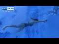 Frieda Dummer One-Piece Black Swimsuit Body Underwater Pool Scene