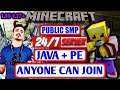 MINECRAFT SURVIVAL SMP LIVE WITH SUBSCRIBER | SMP SERVER 24/7 | PE + JAVA | NAP IS LIVE JOIN NOW!!