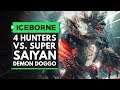 Monster Hunter World Iceborne | 4 Hunters vs. Super Saiyan Demon Doggo - Stygian Zinogre Team Hunt