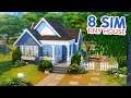 Tiny House for a Large 8 Sim Family // The Sims 4 Speed Build
