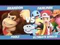 GOML 2019 SSBU - Brandon (DK) Vs. Fairlines (Pokemon Trainer) Smash Ultimate Tournament Pools
