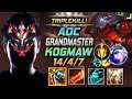 GrandMaster Kog'Maw ADC vs Ashe - 천상계 장인 원딜 코그모 템트리 룬 크라켄 치속 コグ=マウ Ког'Мао 深渊巨口 寇格魔 - LOL KR 11.16