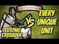 TEUTONIC CRUSADER vs EVERY UNIQUE UNIT | AoE II: Definitive Edition