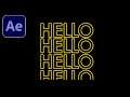 How to Create a Repeating Text Animation in Adobe After Effects CC (Tutorial)