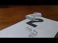 HOW TO DRAW 3D FLOATING NUMBER 2 | Drawing Tech