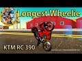 Stunt Bike Freestyle - KTM RC 390 Longest Wheelie ( World Record )
