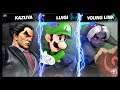 Super Smash Bros Ultimate Amiibo Fights – Kazuya & Co #451 Kazuya vs Luigi vs Dark Young Link