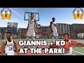 DOUBLE TAKEOVER GIANNIS & KD DOMINATE AT THE PARK (NBA 2K19)