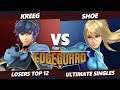 Edgeguard Top 12 - Kreeg (Marth) Vs. Shoe (ZSS) SSBU Ultimate Tournament
