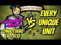 CONDOTTIERO (Aztecs) vs EVERY UNIQUE UNIT (Lords of the West) | AoE II: Definitive Edition