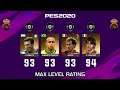 PES 2020 Mobile - All official 48 LEGENDS @Max Level Ratings | FULL HD