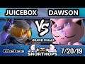 Short Hops 4 SSBM - Dawson (Jigglypuff) Vs. Juicebox [L] (Sheik) Smash Melee Grand Finals