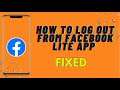 How To Logout From Facebook Lite App