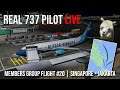 Real 737 Pilot LIVE | MEMBERS GROUP FLIGHT #20 | Singapore - Jakarta | X-Plane 11