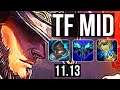 TWISTED FATE vs SYNDRA (MID) | 2/1/15, 600+ games, 1.0M mastery | KR Master | v11.13