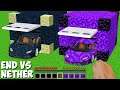 Which CAR IS BETTER END VS NETHER PORTAL in Minecraft ? GARAGE WITH SUPER CAR !