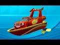Blaze and the Monster Machines Obstacle Course Challenge - Speed Boat - Transformation Dash