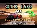 GeForce GTX 1650 4GB Tested in 10 Games 1080p | Ryzen 7 1700 @3.7GHz
