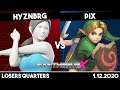 HYZNBRG (Wii Fit Trainer) vs Pix (Young Link) | Losers Quarters | Synthwave X #16