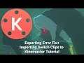 Export Problem Fix+Importing Nintendo Switch Clips Kinemaster Tutorial