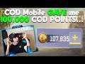 COD Mobile gave me over 100,000+ COD Points... (Update on the SCAM)
