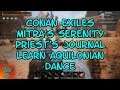 Conan Exiles Mitra's Serenity Priest's Journal Learn Aquilonian Dance