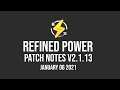 Refined Power Patch Notes v2.1.13 (satisfactory mods)