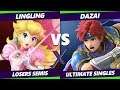 Smash Ultimate Tournament - LingLing (Peach) Vs. Dazai (Roy) - S@X 309 SSBU Losers Semis