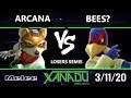 S@X 345 Losers Semis - Arcana (Fox) Vs. Bees? (Falco) Smash Melee - SSBM