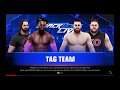 WWE 2K19 Kofi Kingston,Seth Rollins VS Zayn,Owens 2 Out Of 3 Falls Tag Match