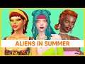 ALIENS IN SUMMER | The Sims 4: Create A Sim + CC Links