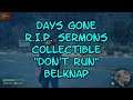 Days Gone R I P  Sermons #2 Collectible "Don't Run" Belknap