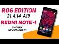 ROG Edition 21.4.14 Update For Redmi Note 4 | Android 10 | Smooth | New Logo, New Wallpapers & More