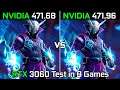 Nvidia Drivers (471.68 vs 471.96) RTX 3060 Test in 8 Games