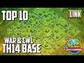 Top10 Th14 War Base | th14 war base with link | New Th14 CWL Base |  #Th14base #clashofclans