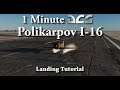 1 Minute DCS - Polikarpov I-16 - Landing Tutorial