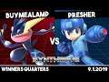BuyMeALamp (Greninja) vs Presher (Megaman) | Winners Quarters | Synthwave #9