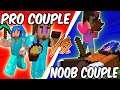 COUPLE GOALS! Pro vs Noob Couple! (Minecraft Survival Advancement Challenge #1)