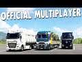 OFFICIAL MULTIPLAYER IS HERE - Euro Truck Simulator 2 Convoy Mode RELEASE GAMEPLAY