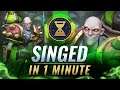 RANK 1 Singed GUIDE + BUILD in 1 Minute - Wild Rift (LoL Mobile) #Shorts