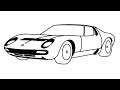 Speed drawing Lamborghini Miura #shorts