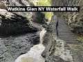 Waterfall Walk and Lake Seneca in Watkins Glen NY