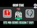 Army Geniuses vs Execration Game 2 | Bo2 | Group Stage BTS Pro Series SEA Season 7 | DOTA 2 LIVE